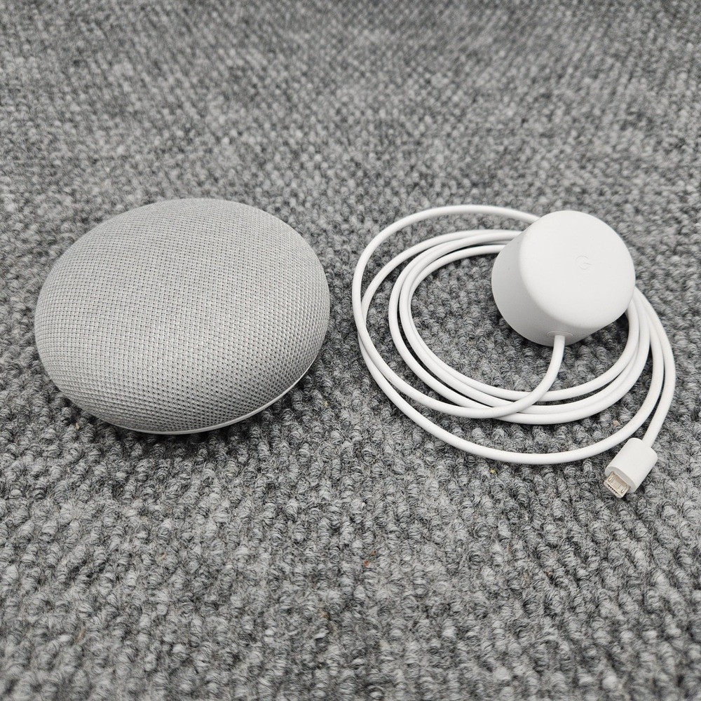 Google Home Mini H0A Smart Speaker Chalk White Voice Assistant Bluetooth Tested